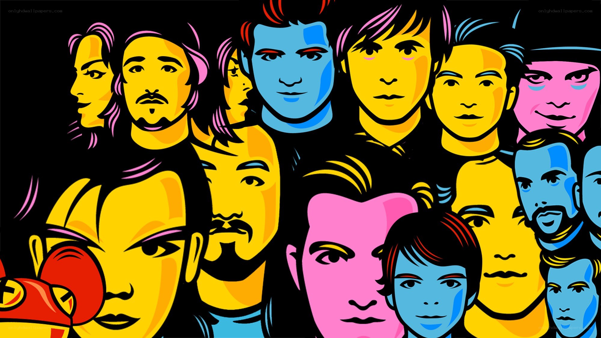 colorful portrait collage