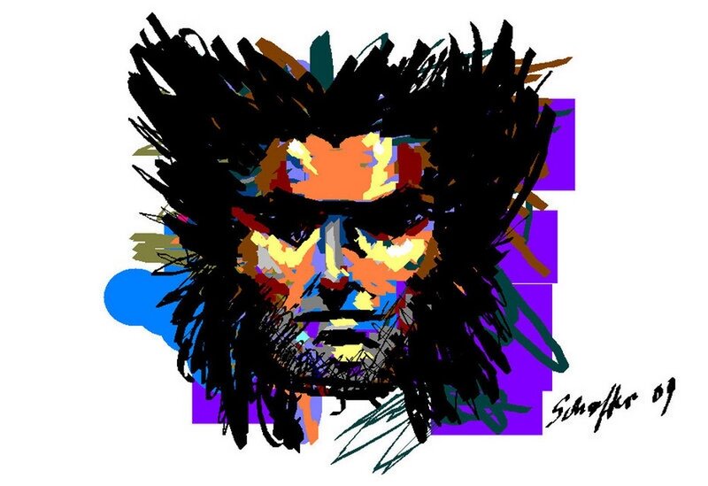 colorful portrait of a man