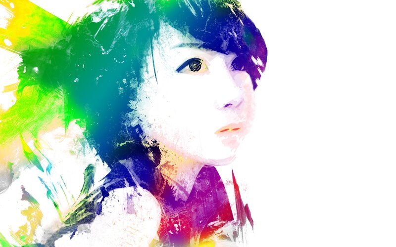 colorful portrait of a person