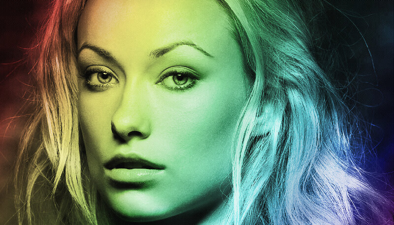 colorful portrait of a woman