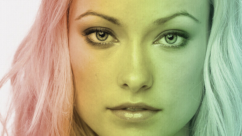 colorful portrait of a woman