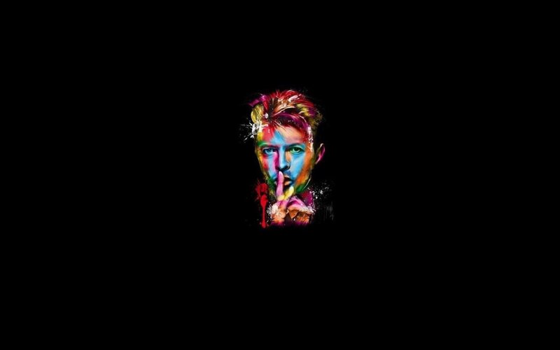Colorful Portrait of Man — Black
