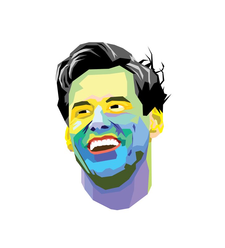 Colorful Portrait of Man