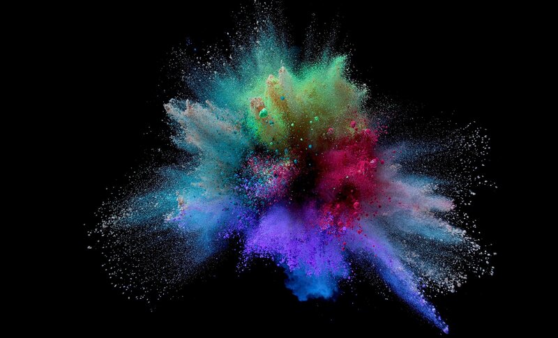 Colorful Powder Explosion — Blue