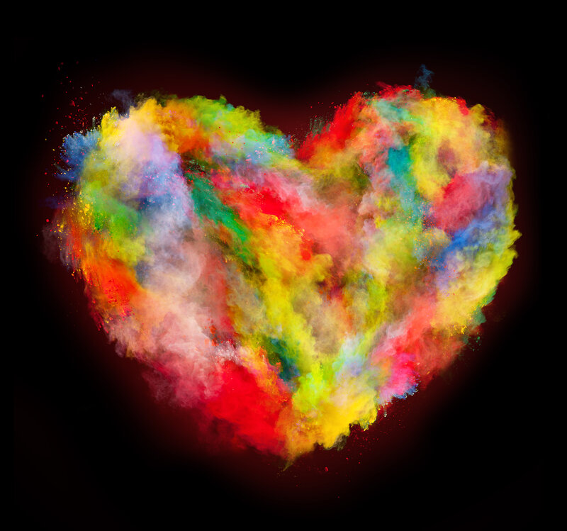 Colorful Powder Explosion — Red