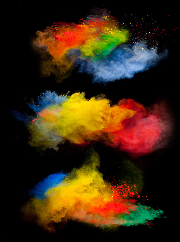 Colorful Powder Explosion — Yellow