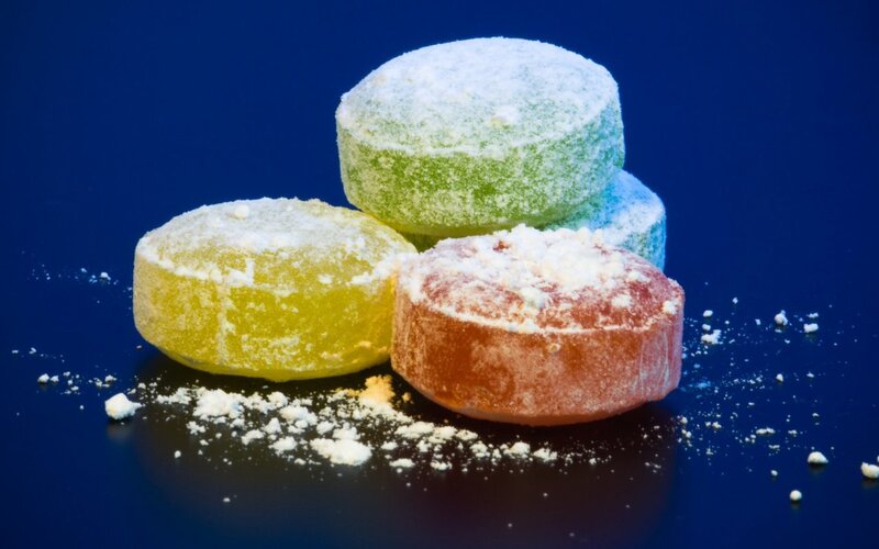 colorful powdered candies