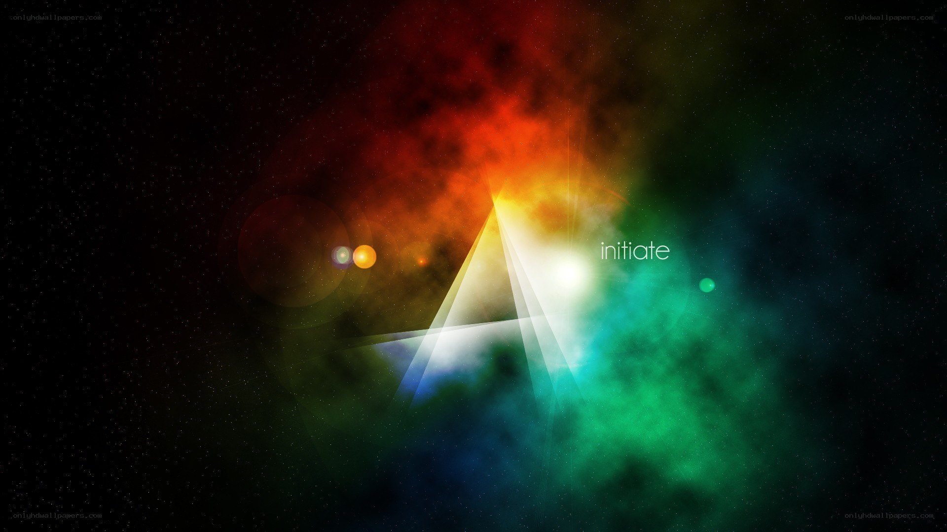 colorful prism in space