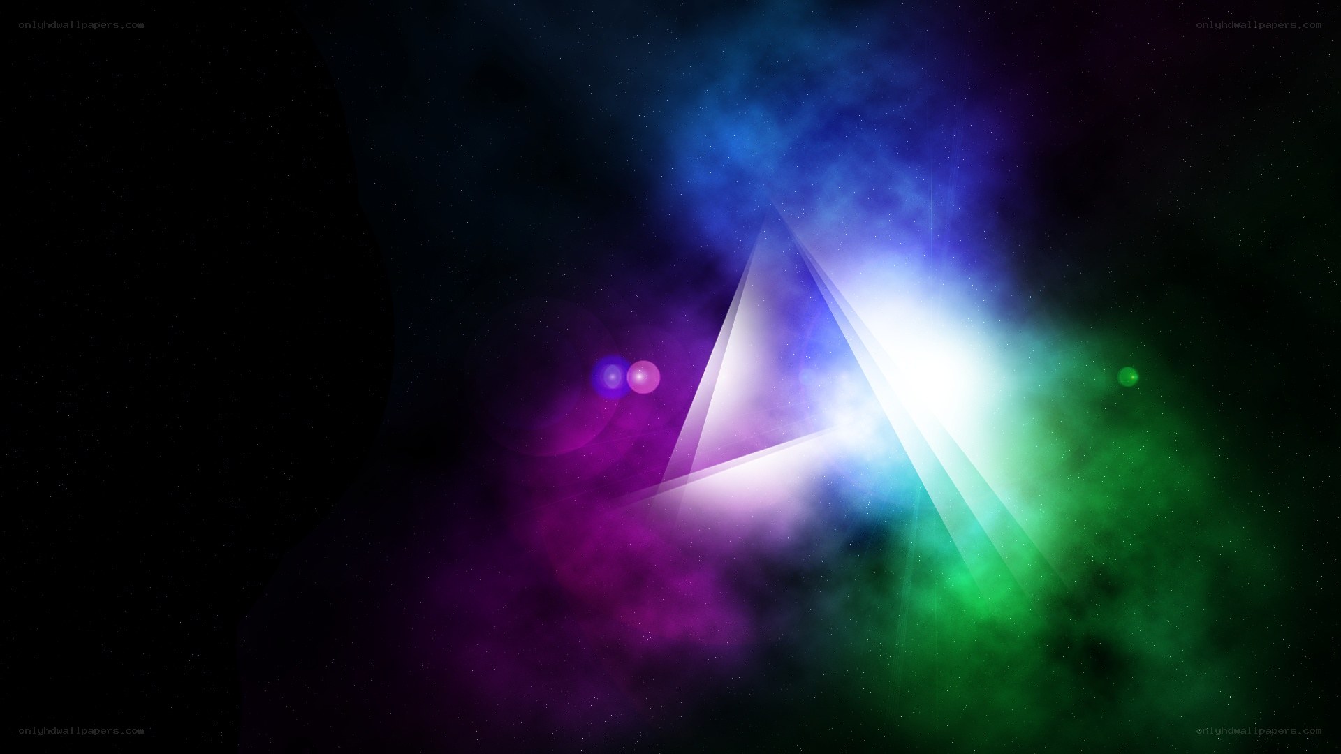 colorful prism in space