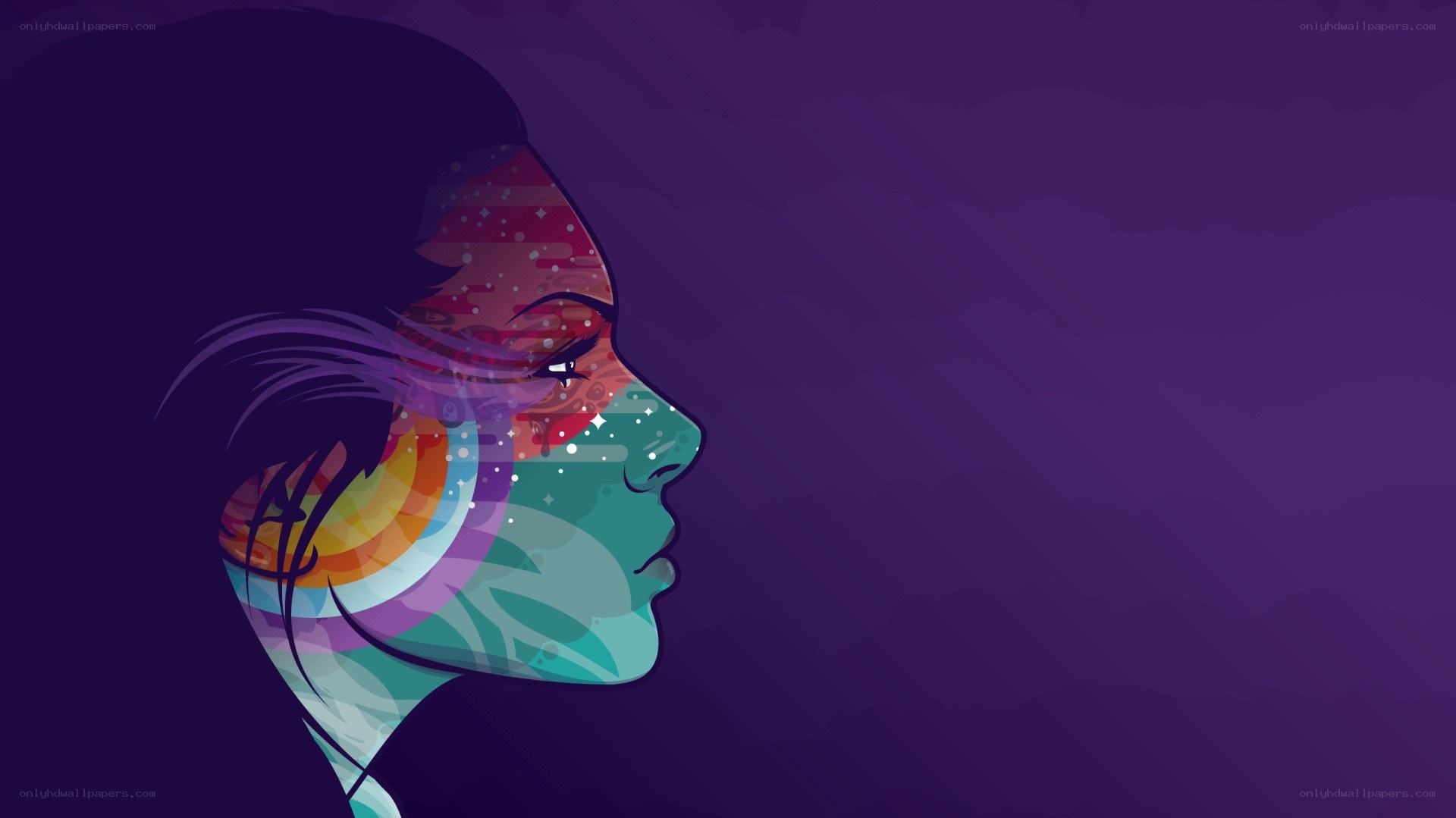 colorful profile art
