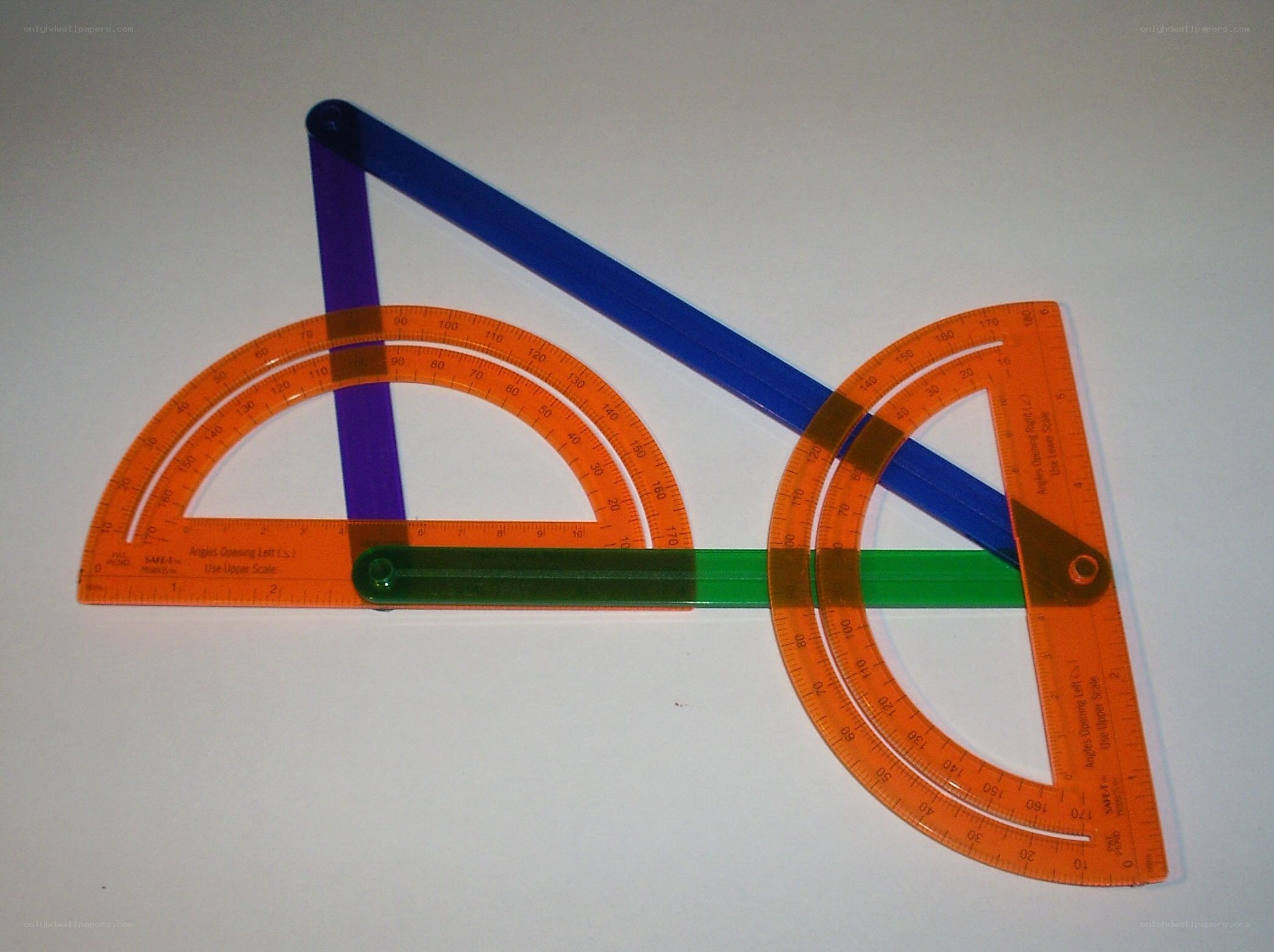 Colorful protractor set