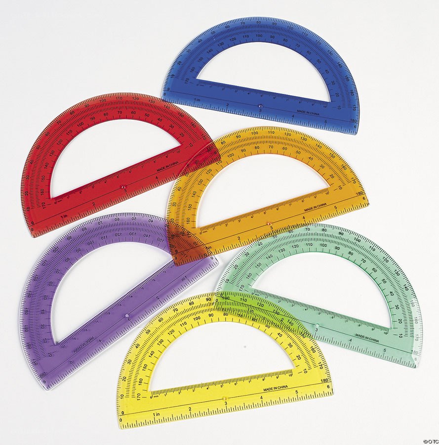 Colorful protractors