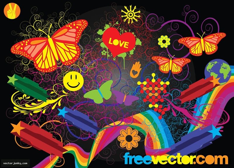 Colorful Psychedelic Collage
