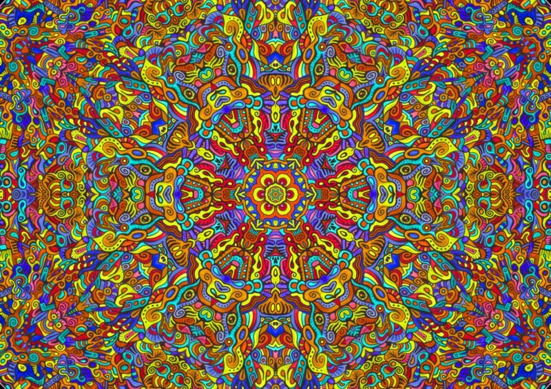 colorful psychedelic mandala