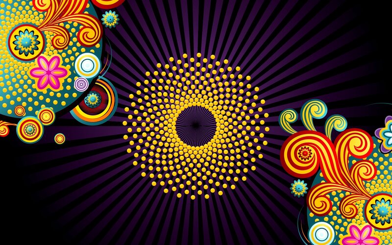 colorful psychedelic pattern