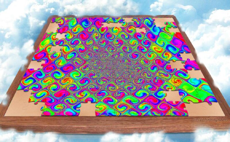Colorful Puzzle on Board
