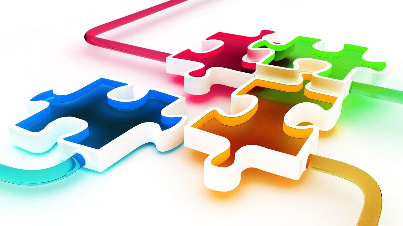 Colorful puzzle pieces