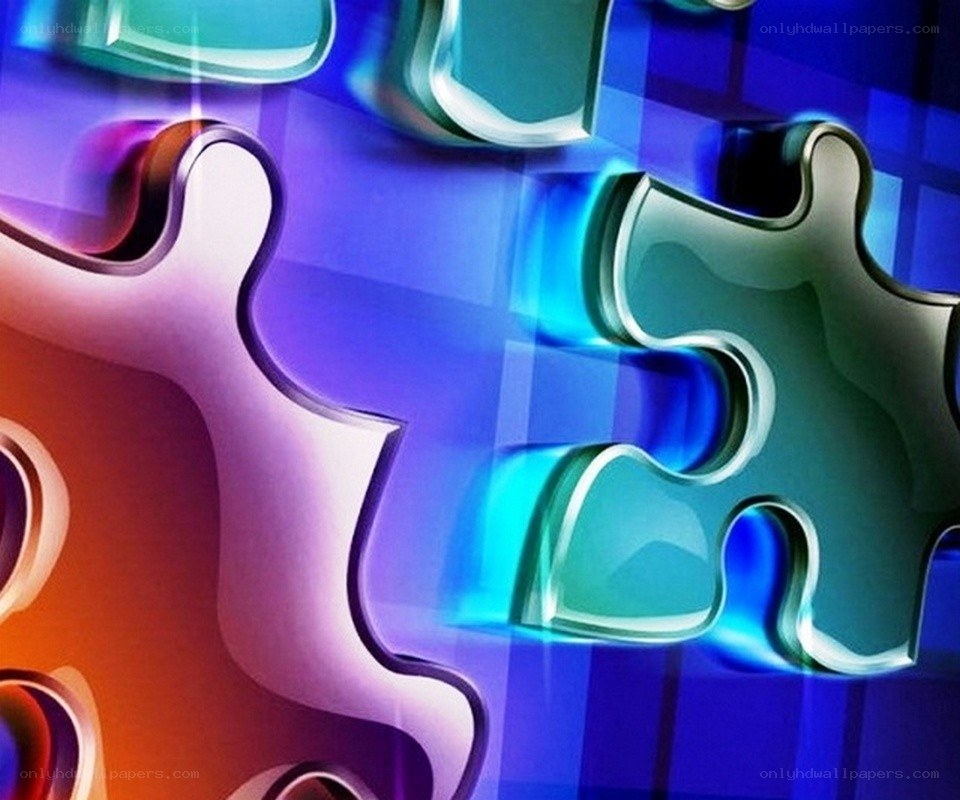 Colorful puzzle pieces