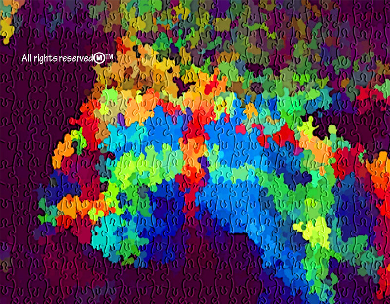 Colorful Puzzle Pieces — Blue, Vibrant