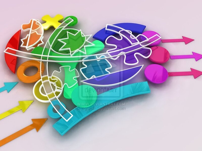 Colorful Puzzle Pieces — Purple