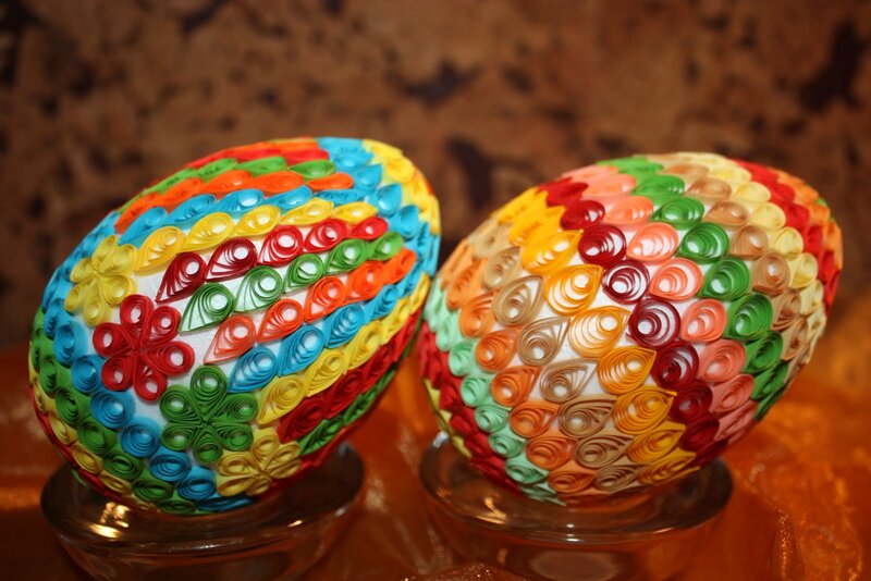 Colorful Quilled Eggs