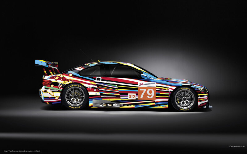 Colorful Race Car — Black