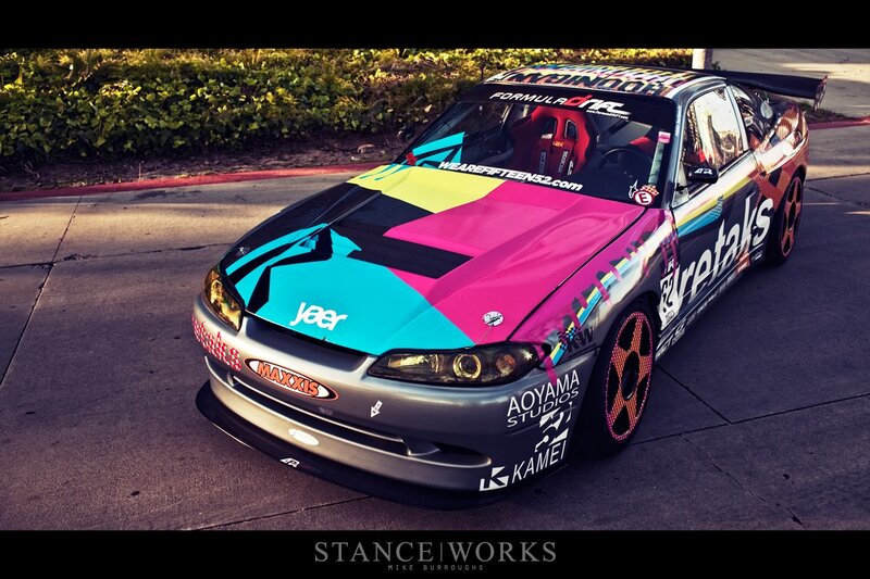 colorful race car on street