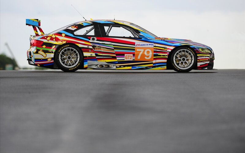 colorful race car on track