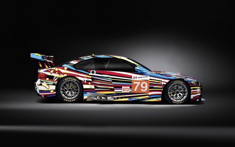 colorful race car side view