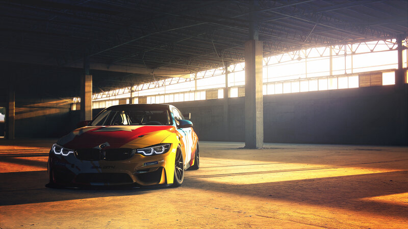 Colorful Race Car — Yellow