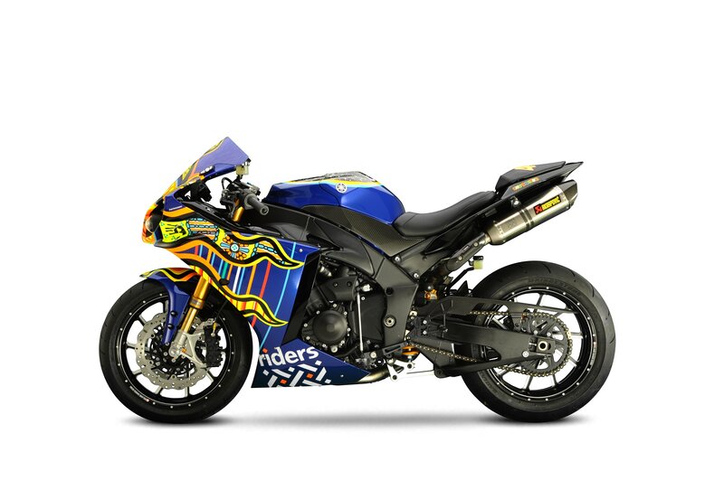 colorful racing motorcycle