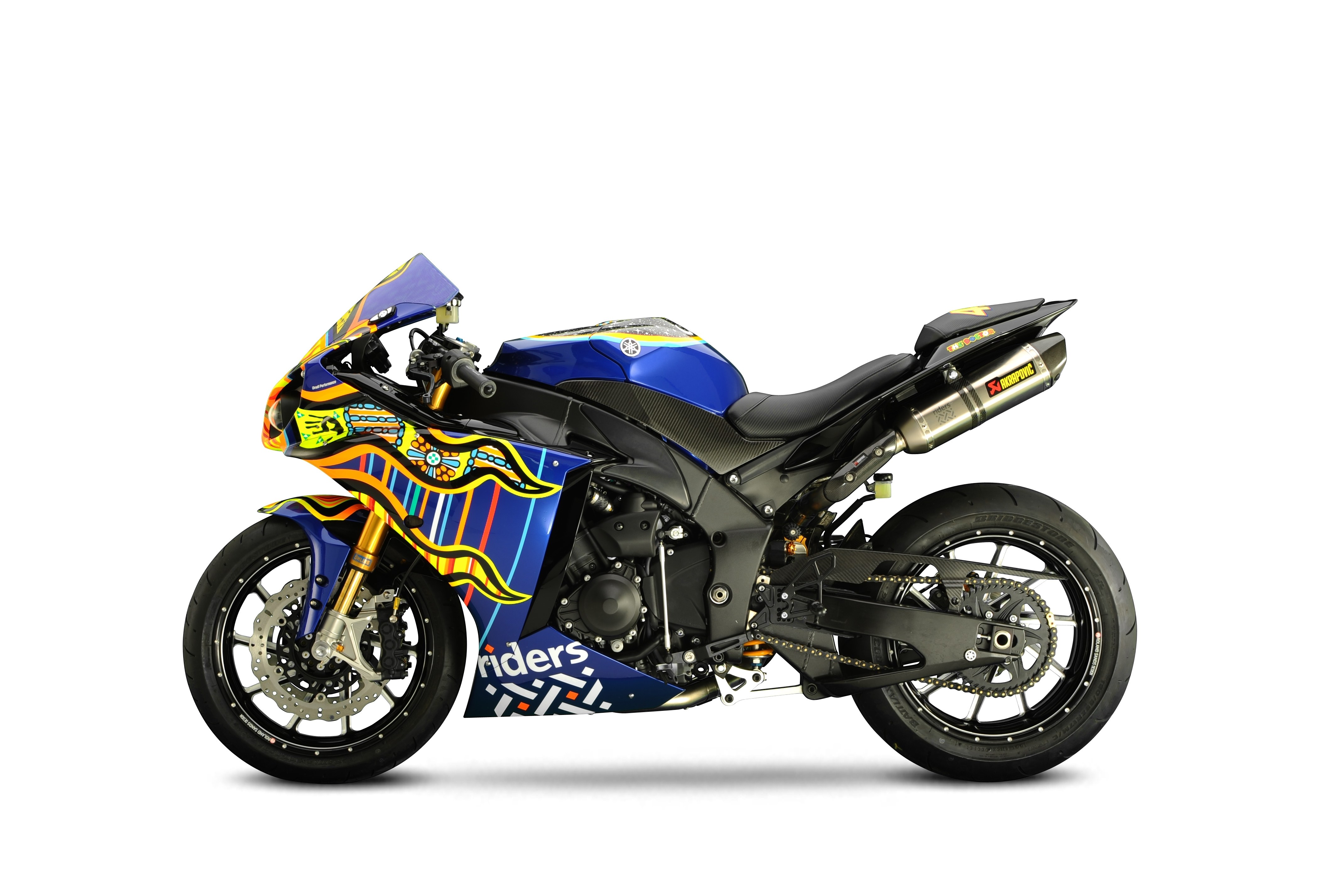 colorful racing motorcycle