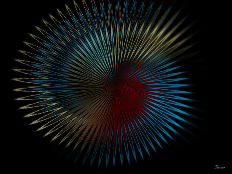 Colorful Radial Burst — Blue