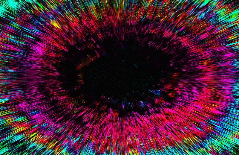 Colorful Radial Burst — Pink