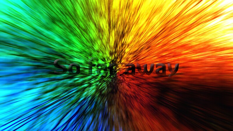 colorful radial burst with text