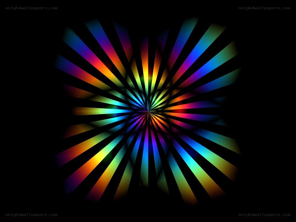 colorful radial light burst