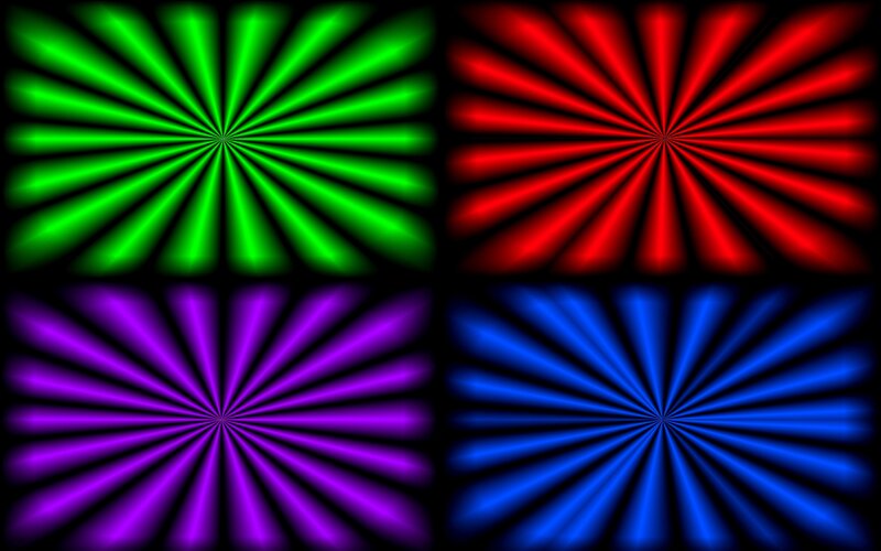 colorful radial light patterns