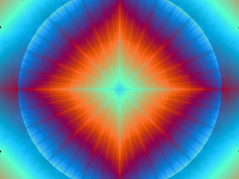 Colorful Radial Pattern — Blue
