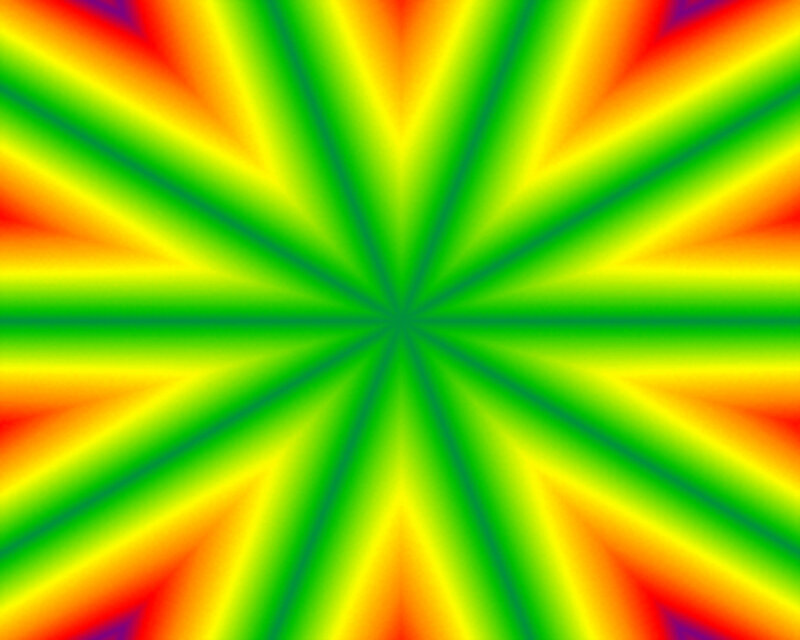Colorful Radial Pattern — Green