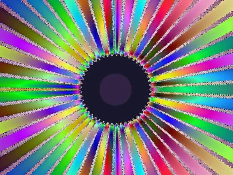 Colorful Radial Pattern — Green, Vibrant, Abstract, Circle
