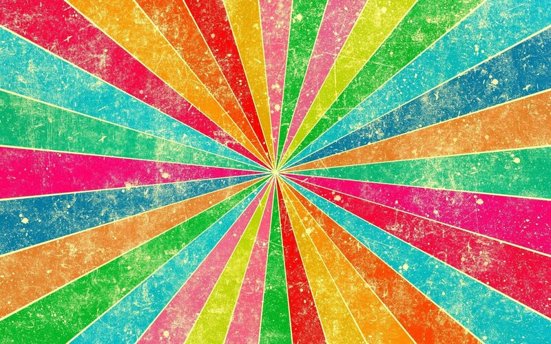 Colorful Radial Pattern — Red