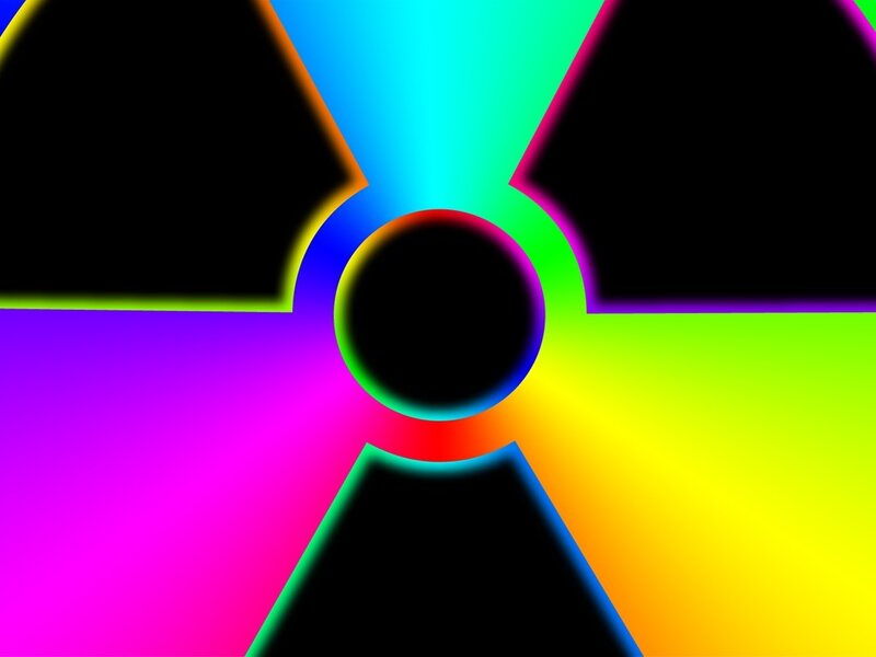 colorful radiation symbol