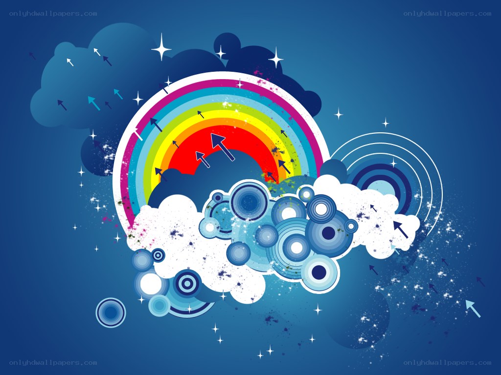 colorful rainbow abstract art
