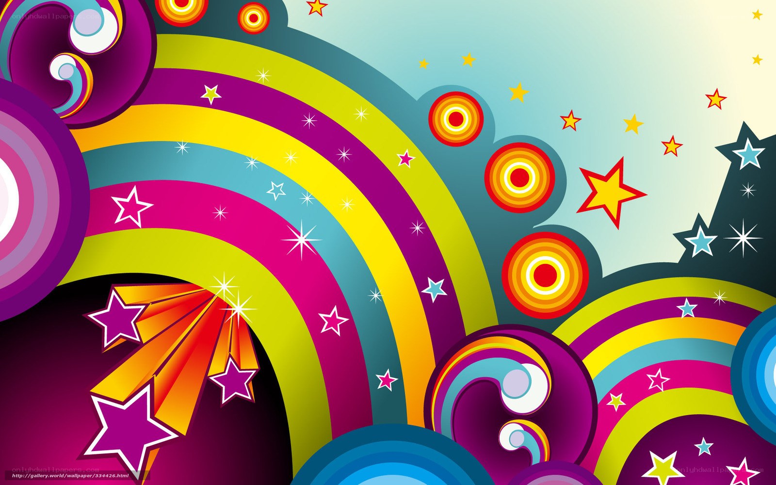 colorful rainbow abstract art