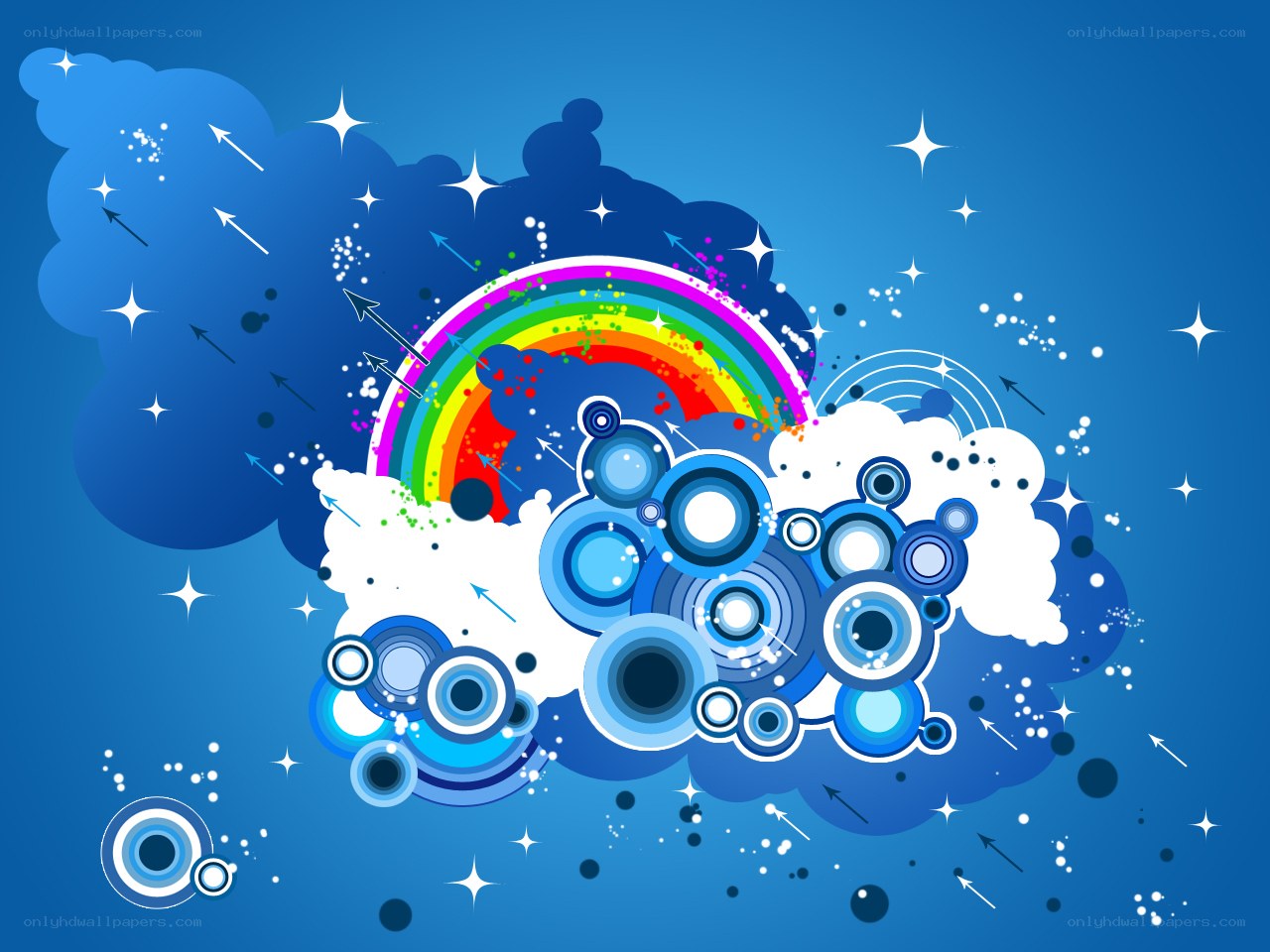 Colorful rainbow abstract design