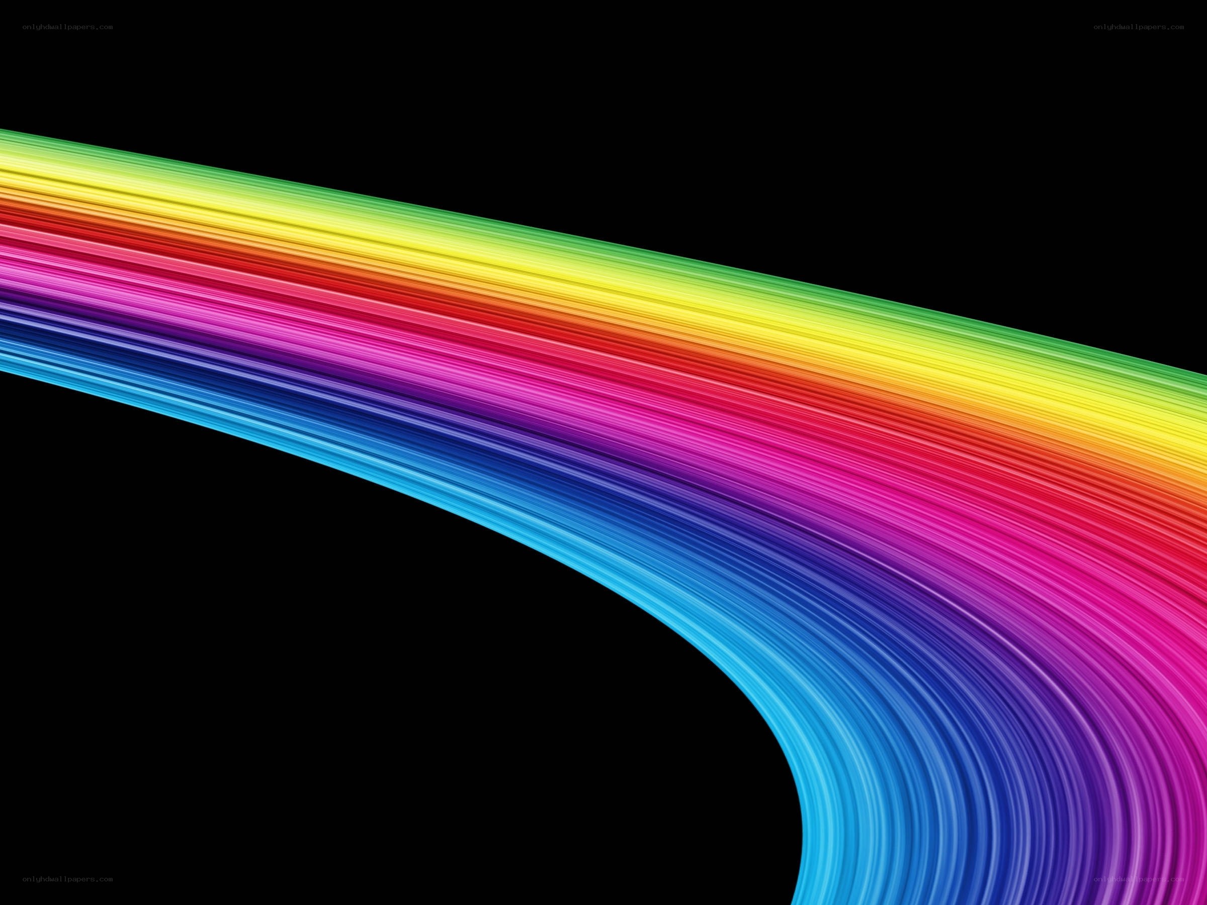 colorful rainbow curve
