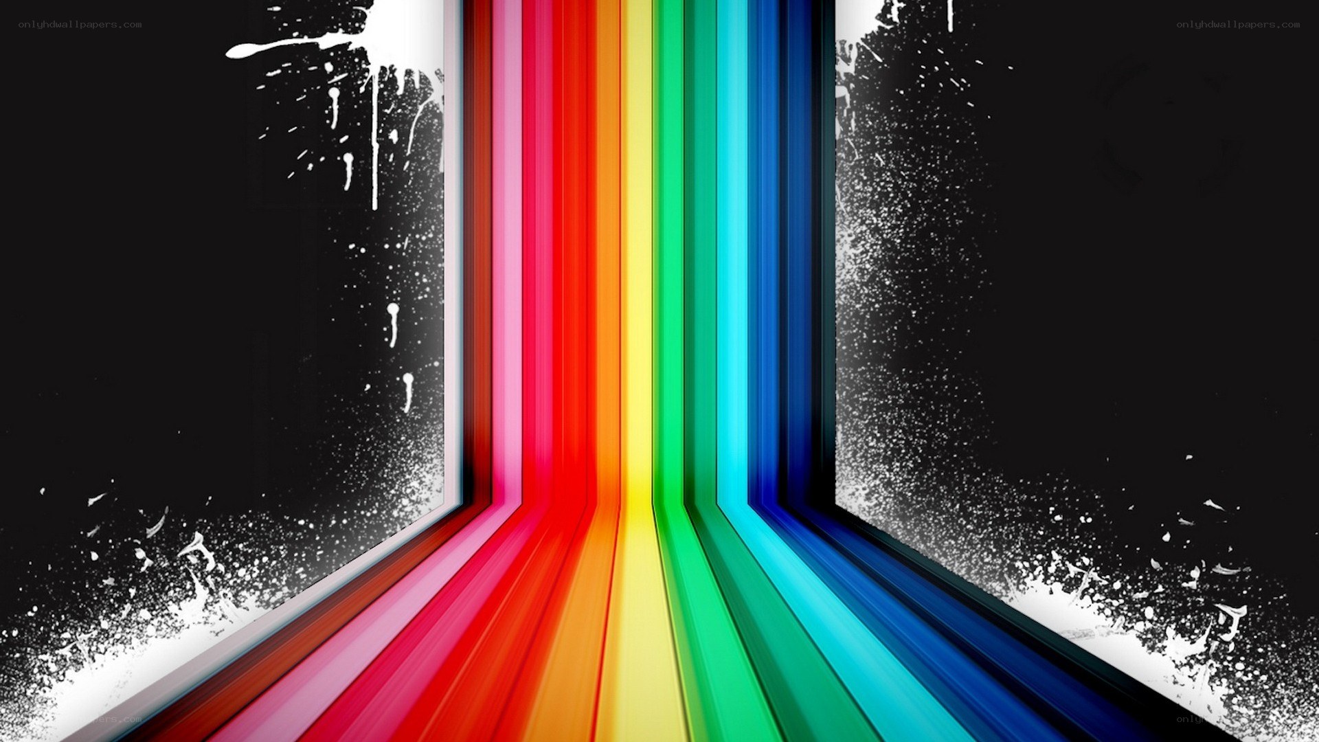 colorful rainbow tunnel