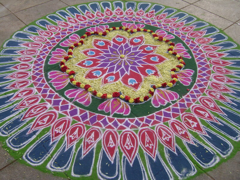 Colorful Rangoli Design — Green
