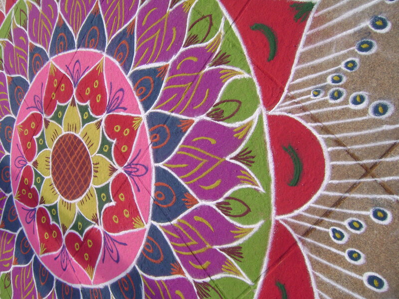 Colorful Rangoli Design — Pink