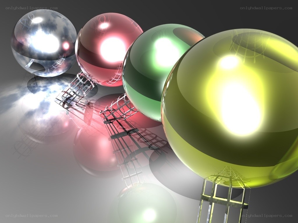 Colorful reflective spheres
